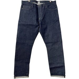 Tellason Sheffield Straight Tapered Selvedge Jeans Dark Blue Sz 42x36 Japanese